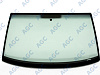 Фото MGC БЕЗ РГ! VOLKSWAGEN MULTIVAN/TRANSPORTER T5 2003- Стекло ветровое Зеленое/Серая полоса + Solar control -VIN-Инкапс-Изм.шелк