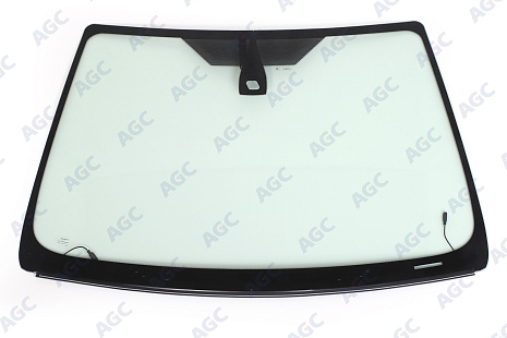 Фото NDG FORD FOCUS II 2004-2011 Стекло ветровое Зеленое - Solar Control -С полным Обогревом-Шелк.под ДД-VIN - Нижний молдинг