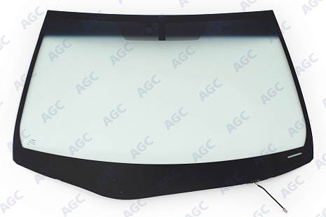 Фото NDG LEXUS RX 270/350/450h 2009- Стекло ветровое Зеленое/Голубая полоса -С обогревом зоны дворников -Место для ДД-VIN (Без молдинга)