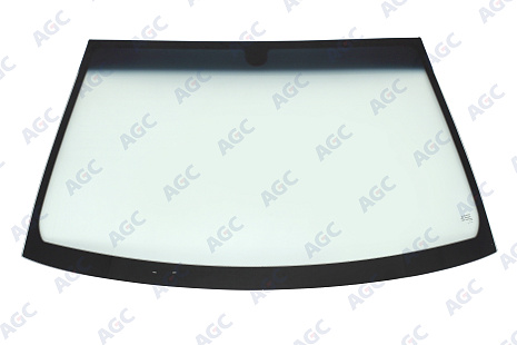 Фото MGC NISSAN ALMERA 2000-/ALMERA CLASSIC 2006- Стекло ветровое Зеленое/Голубая полоса + Solar control- Держ.зерк