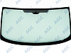 Фото MGC FORD TRANSIT 2006- Стекло ветровое Зеленое -VIN-Держ.зерк- Изм.шелк