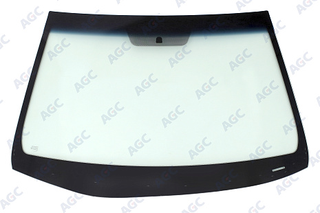 Фото MGC HYUNDAI SOLARIS 2010-/KIA RIO 2011- Стекло ветровое Зеленое/Голубая полоса -VIN