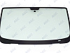 Фото NDG CITROEN JUMPER II/ FIAT DUCATO III/PEUGEOT BOXER II 2006-2014 Стекло ветровое Зеленое - Solar control -VIN-Без молдинга