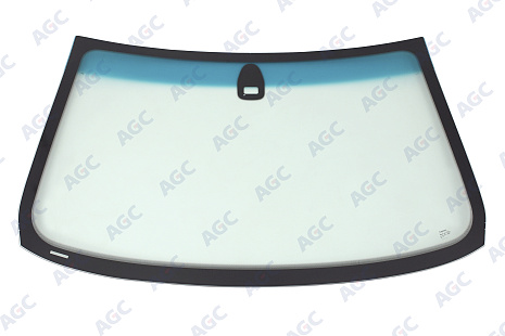 Фото NDG BMW X5 E53 2003-2006 Стекло ветровое Зеленое/Зеленая полоса + Solar control -Место для ДД- VIN-Изм.ДД