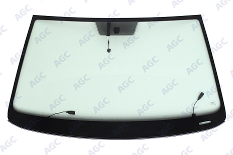 Фото NDG VOLKSWAGEN POLO V 4D СЕД 2009- Стекло ветровое Зеленое - Solar Control -С полным Обогревом-VIN- Нижний молдинг -Изм.шелк