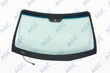 Фото MGC HYUNDAI SANTA FE 2010- Стекло ветровое Зеленое/Голубая полоса + Solar control -С обогревом зоны дворников-VIN- Изм.держ.зерк