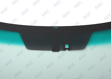 Фото NDG TOYOTA CAMRY 2011-2014 Стекло ветровое Зеленое/Зеленая полоса -Место для ДД-VIN- Изм.шелк (Без молдинга)