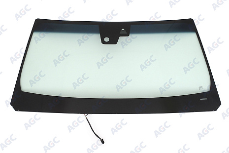 Фото AGC NISSAN PATROL Y62/ INFINITI QX56/INFINITI QX80 2010-2018 Стекло ветровое Зеленое/Голубая полоса -Изм.Кам -С обогревом зоны дворников -ДД-VIN