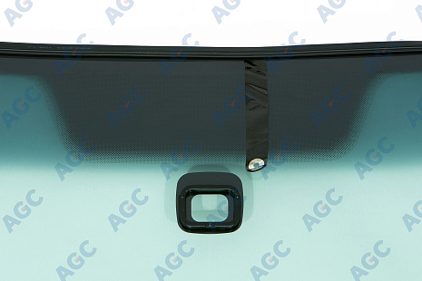 Фото MGC VOLKSWAGEN TOUAREG/PORSCHE CAYENNE 2007- Стекло ветровое Зеленое/Серая полоса + Solar control -С полным обогревом-ДД-VIN-Инкапс- Изм.шелк