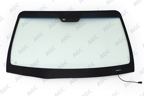 Фото NDG HYUNDAI SANTA FE 2006- Стекло ветровое Зеленое/Голубая полоса -С обогревом зоны дворн.- Место под ДД-VIN- Изм.шелк