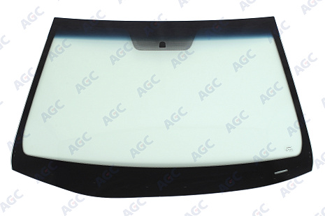 Фото NDG HYUNDAI SOLARIS 2010-/KIA RIO 2011- Стекло ветровое Зеленое/Голубая полоса -VIN
