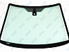 Фото MGC БЕЗ РГ! FORD FOCUS C-MAX 2007- Стекло ветровое Зеленое - Solar control -ДД-VIN-Доп.обор-Изм.держ.зерк+шелк