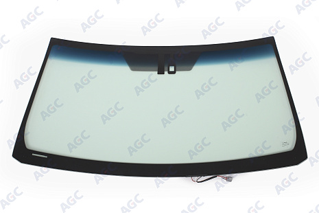 Фото NDG TOYOTA LANDCRUISER 150 PRADO 2009- Стекло ветровое Зеленое/Голубая полоса - Solar Control -С обогревом зоны дворн-Шелк под ДД (без молдинга)