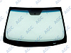 Фото MGC HYUNDAI i40 2011- Стекло ветровое Зеленое/Голубая полоса -VIN