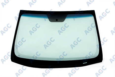 Фото MGC HYUNDAI i40 2011- Стекло ветровое Зеленое/Голубая полоса -VIN