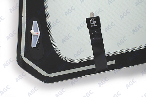 Фото Sisecam FORD TRANSIT V363 низк. 2014- Стекло ветровое Зеленое - Solar control -С полным обогревом-VIN-Инкапс- Без держ.зерк