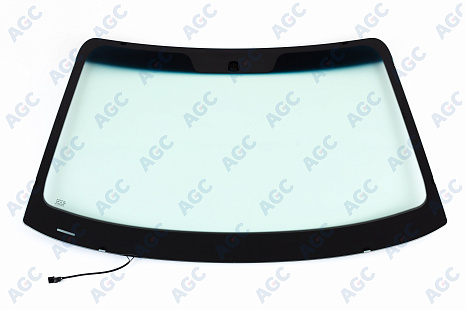 Фото MGC HYUNDAI TUCSON 2004- Стекло ветровое Зеленое/Голубая полоса -С обогревом зоны дворников-VIN