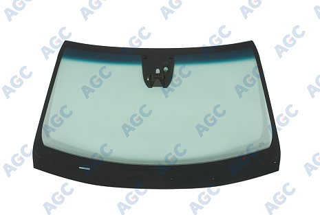 Фото MGC HYUNDAI SANTA FE 2018- Стекло ветровое Зеленое/Голубая полоса + Solar control -Кам -ДД-Датч.влажн-VIN