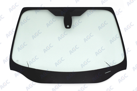 Фото NDG FORD FOCUS III 2011- Стекло ветровое Зеленое - Solar control -С полным обогревом-Место для ДД-VIN-Изм.шелк (Без молдинга)