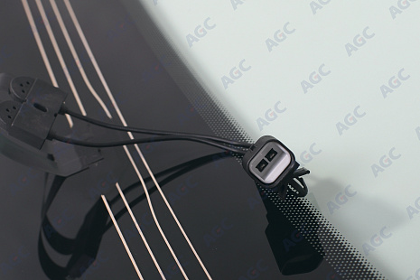 Фото MGC GEELY COOLRAY 2020-/BELGEE X50 2023- Стекло ветровое Зеленое- С обогревом зоны дворн - Доп.обор