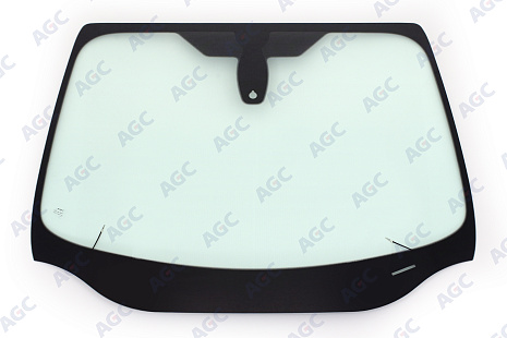Фото NDG FORD FOCUS III 2011- Стекло ветровое Зеленое - Solar control -С полным обогревом-Место для ДД-VIN-Изм.шелк (Без молдинга)