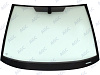 Фото NDG OPEL CORSA D 2006- Стекло ветровое Зеленое - Solar control -VIN (Без молдинга)