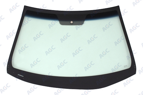 Фото MGC HYUNDAI SOLARIS 2010-/KIA RIO 2011- Стекло ветровое Зеленое/Голубая полоса -VIN