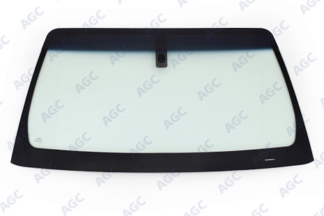 Фото NDG NISSAN PATHFINDER 2005- Стекло ветровое Зеленое/Голубая полоса + Solar Control -VIN (б/молдинга)