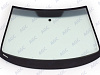 Фото NDG SKODA OCTAVIA A5 2004- Стекло ветровое Зеленое/Серая полоса + Solar control -VIN (Без молдинга)